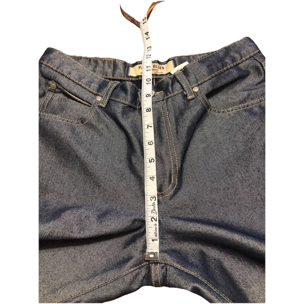 Paris Blues Vintage Women's Size 7 Metallic Sheen Bootcut Denim Pants Real Y2K - Picture 9 of 10